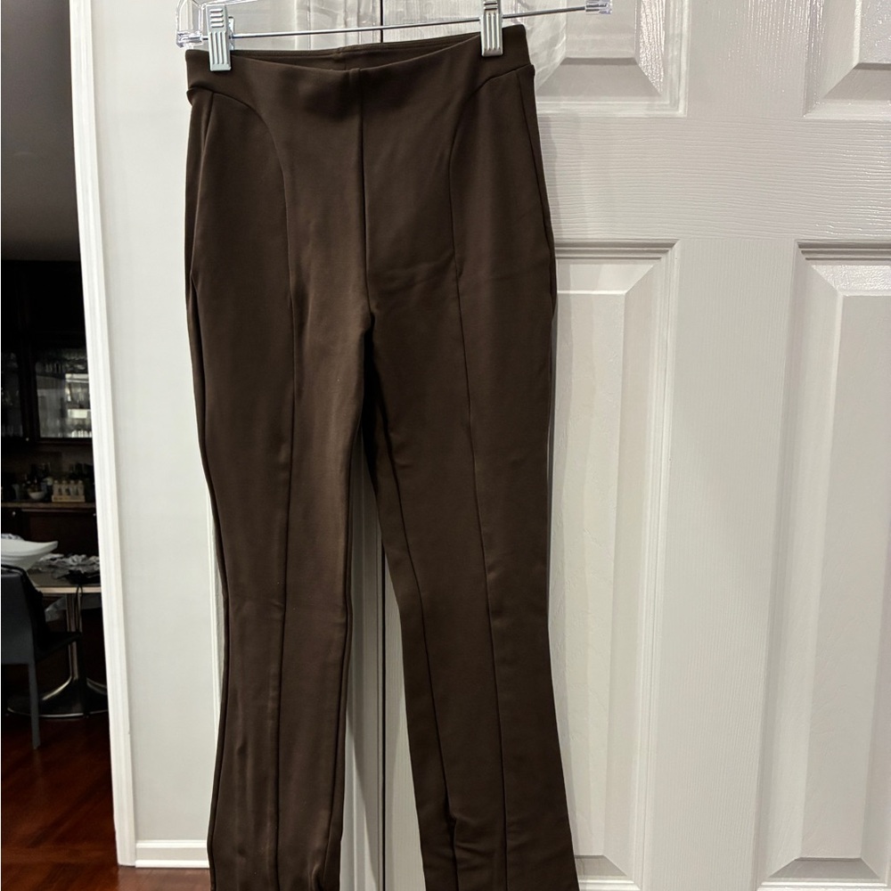 Alo High Waist Zip It Flare Legging XXS (pre-owned) Brown